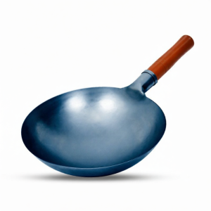 Hand-Hammered Blue Carbon Steel Wok No Coating Non-Stick