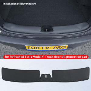 For Tesla Model Y Juniper trunk door sill protection pad rear trunk guard kick pad anti step protection sticker