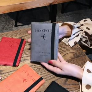 Dompet Cover Paspor Kulit Passport Travel Wallet RFID Protection NJ221
