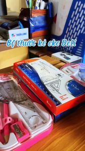 Bộ compa thước eke  Deli G306/G305/G303/G302 - Bộ dụng cụ học sinh - giao màu ngẫu nhiên