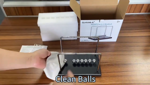 Newton Pendulum Wear-resistant Classic Metal Experiment Newton Cradle for High School Physics