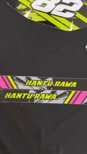 Decal Klx Gordon Sticker Striping Stiker KlxGordon warna kuning pink list hitam D-A5-129 A5-172