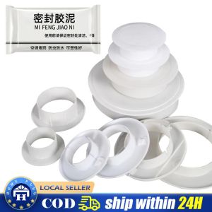 【Local delivery】 ABS Air Conditioning Hole Cover Round Wall Reserved Hole Decorative Cap Accessory Air Conditioning Pipes