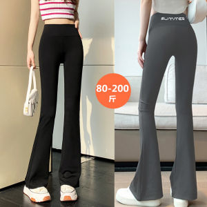 plus Size Flared Pants High Waist Casual Wear Outerwear Extended Yoga Pants Womens Fashion Leggings Black Jincheng Butterfly