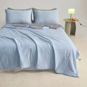 ZENA Upgraded Ice Silk Cooling Blanket Q-Max 0.35 Reversible Cool Touch Summer Quilt Comforter Lightweight Breathable Aircon Blanket Soft Machine Washable Kumot Preskong Kumot Twin/Single Queen/King