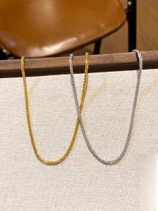 Titanium Steel Necklace Womens Sparkling Starry Sky Light Luxury Collarbone Chain High-End Feeling Jewelry Fresh Outburst