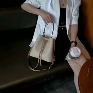 SHUCAI | Genuine Grade Leather Womens Shoulder Crossbody Bucket Bags Luxury Designer Brand Ladeis Small Handbag High Quality Female New