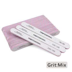 50Pcs Double Sided Sandpaper Nail File 80/100/180 Emery Board Trimmer Manicure Buffer For Manicure Salon Nail Supply