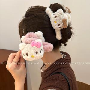 คลิปหนีบผมขนสัตว์ Kawaii Cat น่ารัก คลิปหนีบผมฉลาม สำหรับเด็กผู้หญิง คลิปหนีบผมสุดเก๋ คลิปหนีบผมด้านหลังศีรษะ ตกแต่งผม เครื่องประดับแฟชั่น