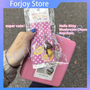 Sanrio | Hello Kitty Cartoon Mushroom Interesting Shape Keychain Pendant Backpack Bag Hanging Ornament Cute Decorative Gift For Women