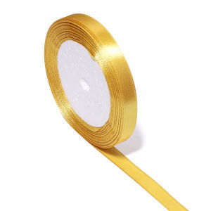 Gold Satin Ribbon 25yards 6mm - 50mm Sash Gift Wrap Bow Handmade DIY Craft Christmas Wedding Birthday Party Decoration