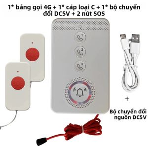 Nút Bấm Khẩn Cấp SOS 4G Điện Thoại Thoại GSM Thiết Bị Báo Động Khẩn Cấp Dành Cho Người Cao Tuổi Trẻ Em Người Khẩn Cấp Cần Trợ Giúp