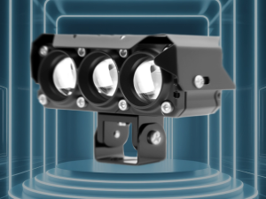 Motorcycle spotlight dual color LED headlight three eye spotlight high and low beam waterproof motorcycle headlight
