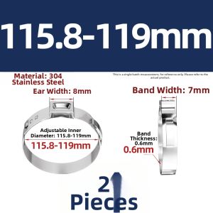 TIANZHUOJINSHU | Stainless Steel Pipe Clamp Single Ear Adjustable