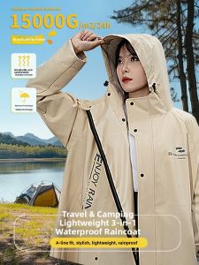 KeyRu | Áo Mưa Dài Tay Chống Thấm có Khả năng Thoáng Khí cho Người Lớn