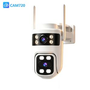 YOOSEE Dual‑Lens Outdoor PTZ WiFi CCTV Camera IP66 Weatherproof4K HDSmart Human Detection Siren AlarmColor Night VisionPhone Remote Monitoring For Home Garage Warehouse Retail Shop