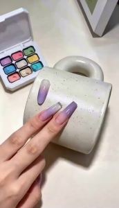 Parkson | 9/16/24 Colors Ombre Gel Palette Gradient Painting Gel Polish Soak Off UV LED Solid Pudding Cream Sponge Nail Art Kit