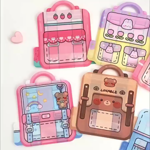 KK 1/20/50PCS Cute Backpack Standing Candy Bags Ziplock Cookie Gift Plastic Bag for Biscuits Baking Package christmas gift bag lootbags giveaways for kids