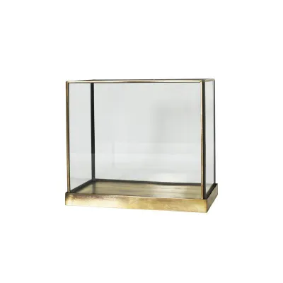 Yisheng | Vintage Dustproof Display Cabinet Rectangular Glass Case