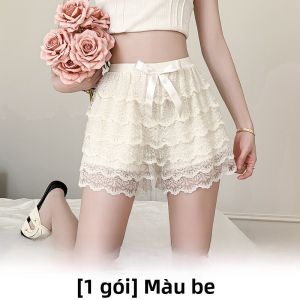 MiiOW | Quần lót ren an toàn mùa hè màu trắng dễ thương JK nhiều lớp váy xếp ly Quần lót ngắn chống ánh sáng cho phụ nữ