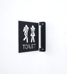 Sign Toilet Akrilik Restroom Acrylic Papan Toilet