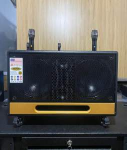 Loa karaoke xách tay cao cấp SoundLife SL-225D (Loa 3 đường tiếng 2 bass 25cm 2 treble 2 Mid đồng trục 850W 2 Micro UHF 2 màn hình cao cấp)