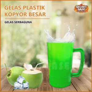 GELAS KOPYOR - Mug Cangkir Gelas / Gelas Plastik / Gelas Kopi Teh Murah