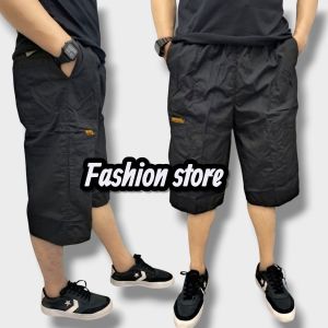 celana pendek pria 7/8 resleting tegak / celana santai / celana harian / celana bawah lutut dewasa