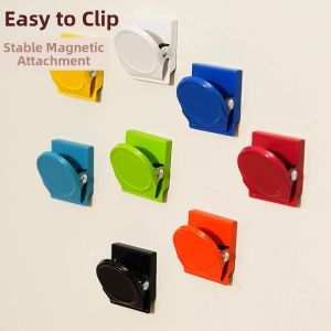 Creative Magnetic Iron Stone Strong Magnet Suction Refrigerator Magnet Clip Sealing Clamp Metal Material Business Supplies