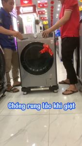 Kệ máy giặt chân đế máy giặt tủ lạnh bọc inox điều chỉnh kích thước bảo hành 12 tháng