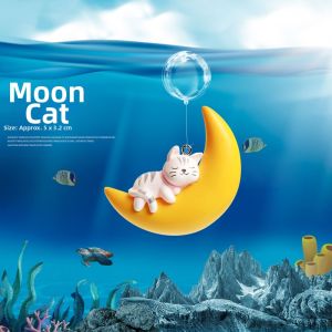 DABINGYANG | Floating Aquarium Decorations Fairy Moon Cat Diver