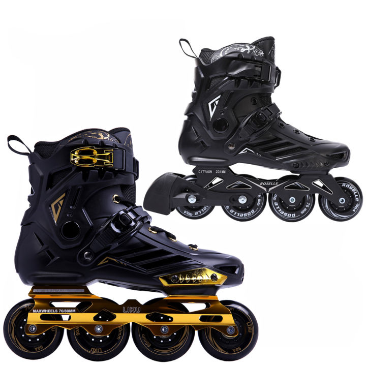 LIKU Black Professional Inline Skates Unisex Lazada PH