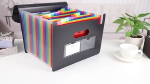 UUOY Expandable File Folder Document Organizer 13/25 Pocket Accordion A4 Letter Size Portable Paper Storage with Lid