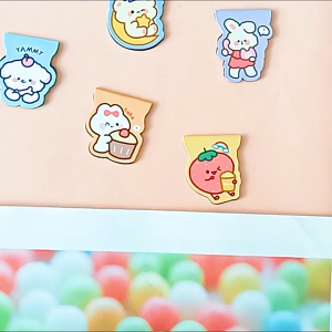 [Little B House] Cartoon Magnetic Bookmark Cute Aesthetic Bookmarks Mini 卡通磁力书签可爱 Penanda Buku - ST04