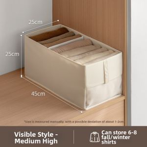LANJIAOLUO | Clothes Storage Box Drawers Underwear Fabric Organizer Layered