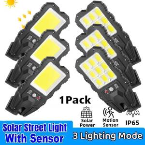 induction Solar Light Outdoor With 3 Mode Waterproof Motion Sensor Security Lighting LED Wall Street Lamp for Garden 108COB