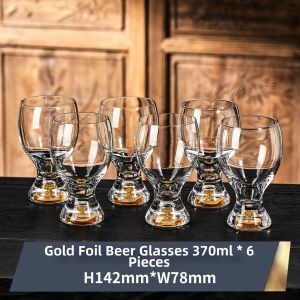ZHUXI | Crystal Gold Leaf Luxurious Creative Beer Glass Set
