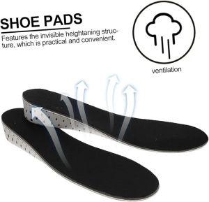 SRIEI 1 Pair Memory Foam Height Increase Insole Breathable Invisible Lift Insert Shoe Pad Plantar Cushion Sports Shoes Pad 增高鞋垫