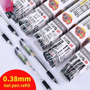 M & G Stationery Mg6100 Gel Ink Pen Refill 0.38mm Ink Refill K37 Refill Sign Pen Refill Finance Writing Smooth Black Blue Red K-37 Ball Pen MG-6100 Refill