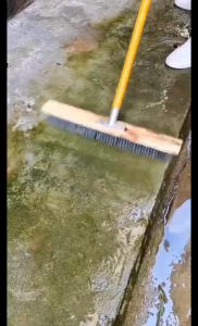 Stainless Steel Wire Brush Long Handle Wire Brush Floor Washing Brush Long Floor Pool Plate Hard Brush Iron Brush