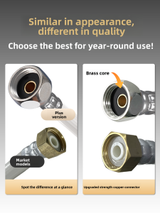 BOXIDE | Extended 4-Inch Threaded Hose Connector for Water Faucet
