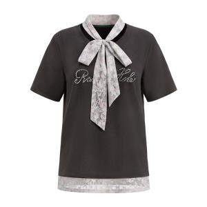 Floral Print Pseudo Two-Piece T-Shirt