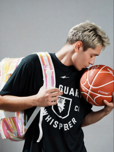 Oversized Basketball Long Sleeve Zipper Cardigan Short Sleeve Top