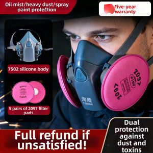Industrial Oil Mist and Toxic Gas Protection Mask with Activated Carbon