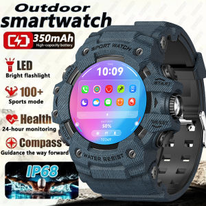 New Military Sports Smart Watch Men 100+ Sports Outdoor Fitness Compass Heart rate BT Call Waterproof Smartwatch For iOS Android