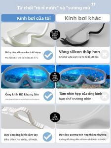 MONLEYTA | Kính bơi trẻ em độ nét cao chuyên nghiệp chống thấm nước chống sương mù Kính bảo vệ mắt cho nam và nữ Khung lớn có tai Kính bơi