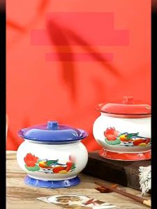 Chinese Style Funny Rice Bowl Ancient Water Cup Nostalgic Noodle Bowl With Lid Spittoon Tea Jar Nostalgic Old-fashioned Large Tableware
