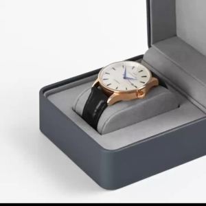 WoodTen PU Leather Single Watch Box Portable Wrist Watch Storage Case Watch Gift Box For Home Dresser Storage & Watch Collection