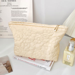 กระเป๋าเครื่องสำอางผ้าฝ้ายสำหรับเด็กผู้หญิง กระเป๋าใส่สายคอมพิวเตอร์ กระเป๋าใส่ของเก็บของสำหรับเดินทาง กระเป๋าใส่เครื่องมือสปา กระเป๋าใส่เครื่องสำอางแบบซิป