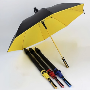 Large Umbrella With Long Handle Automatic And Portable Rain Resistant Sun Resistant Waterproof Cover Black Rubber Sunshade Umbrella